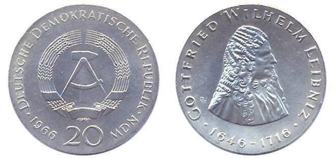 Münze Leibniz DDR 1966